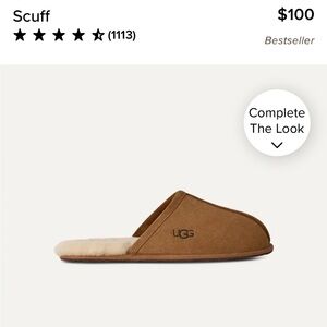 UGG Men's Tan Scuff Slippers